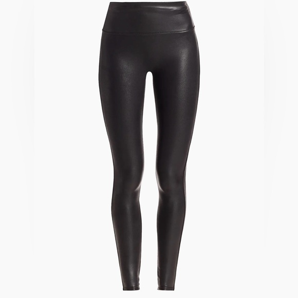 NWT SPANX Black Faux Leather Leggings Size XL - Picture 4 of 8